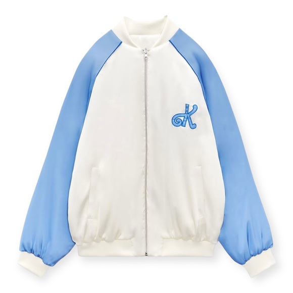 Zara x Barbie Reversible Satin Effect Bomber Jacket - Picture 6 of 16